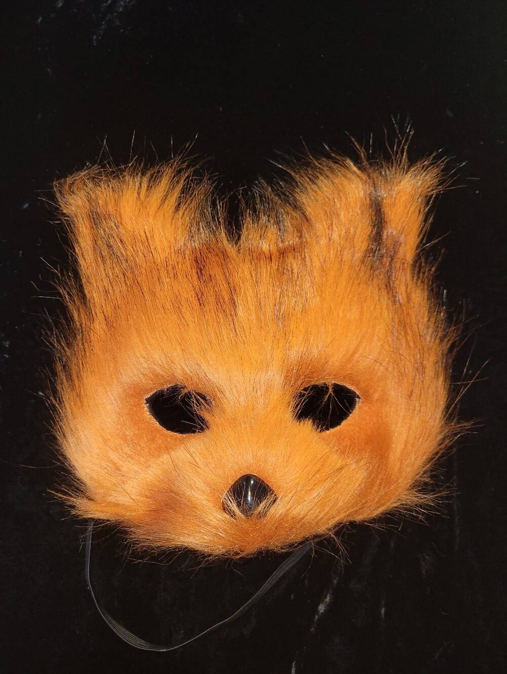 Orange Faux Fur Fox Face Mask